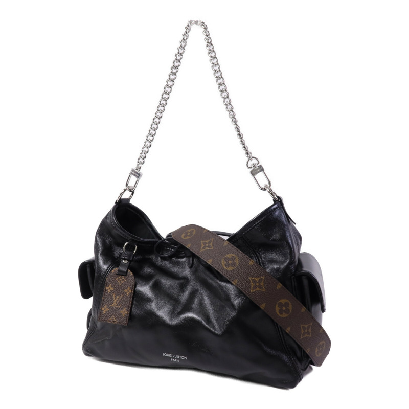 LOUIS VUITTON 羊皮皮革Carry All Vibe PM銀扣手挽肩背兩用袋-2