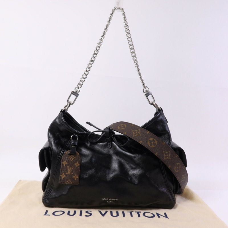LOUIS VUITTON 羊皮皮革Carry All Vibe PM銀扣手挽肩背兩用袋-4