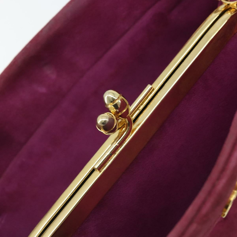 【日本直送】香奈兒鏈條肩背包，紫色麂皮，金色雙C標誌，正品 AMZ166A-18