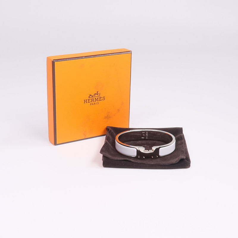 HERMES 金屬/琺瑯Clic H手鐲-9