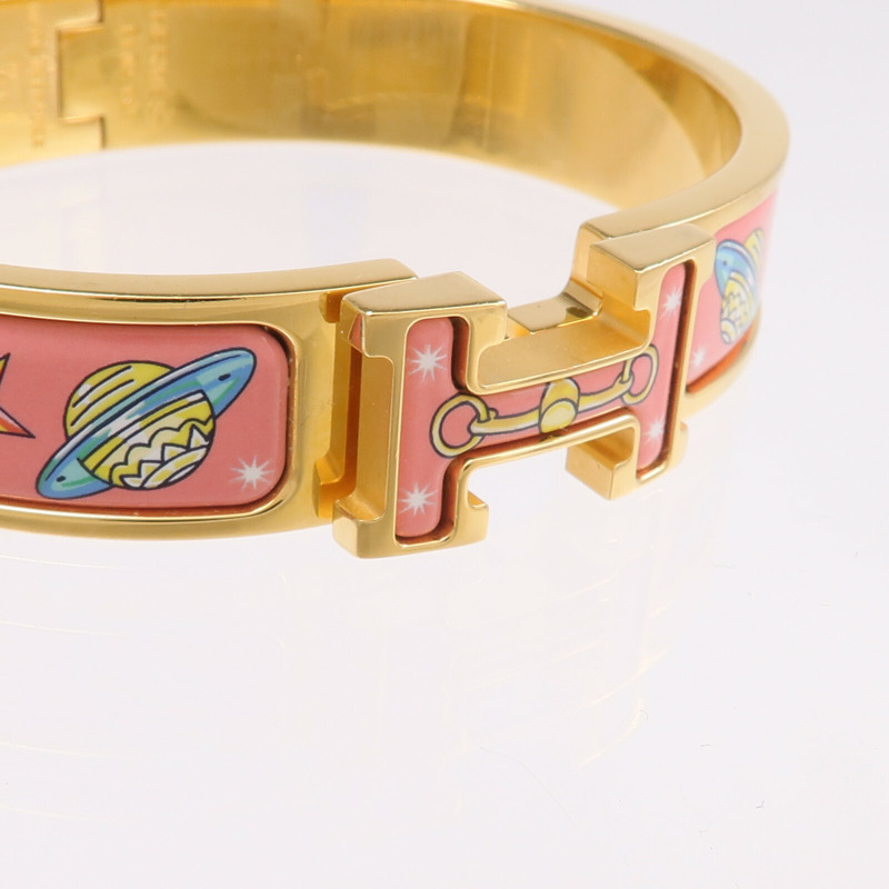 HERMES 金屬/琺瑯Clic H手鐲-4