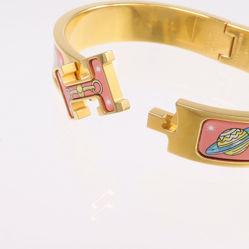 HERMES 金屬/琺瑯Clic H手鐲-5