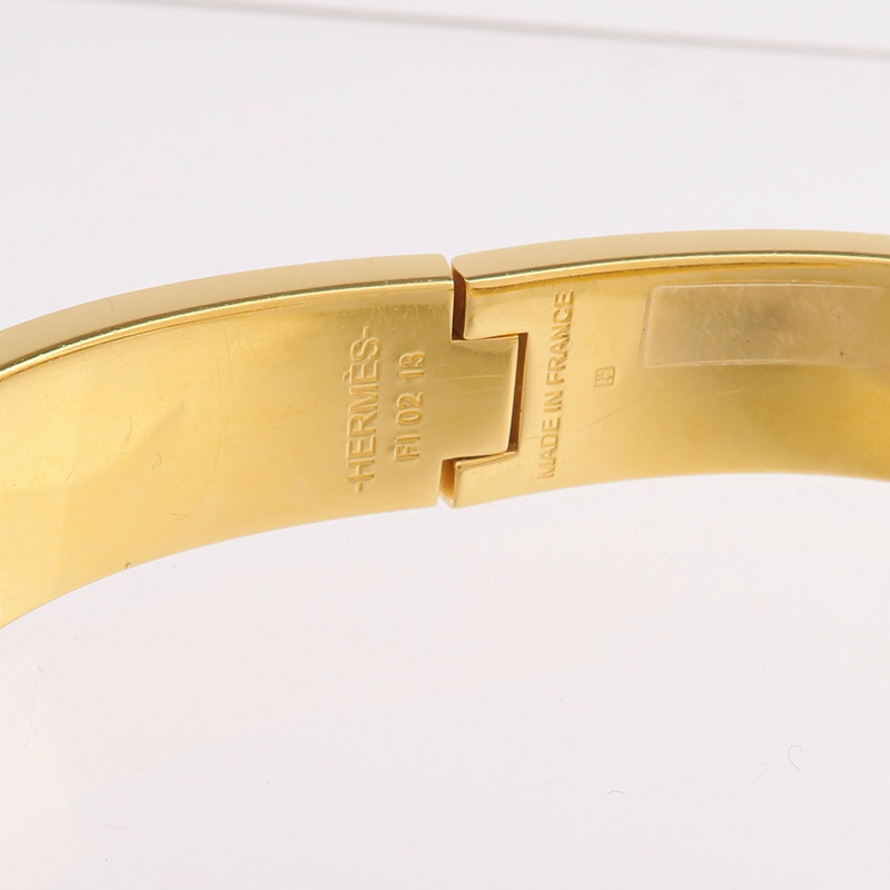 HERMES 金屬/琺瑯Clic H手鐲-7