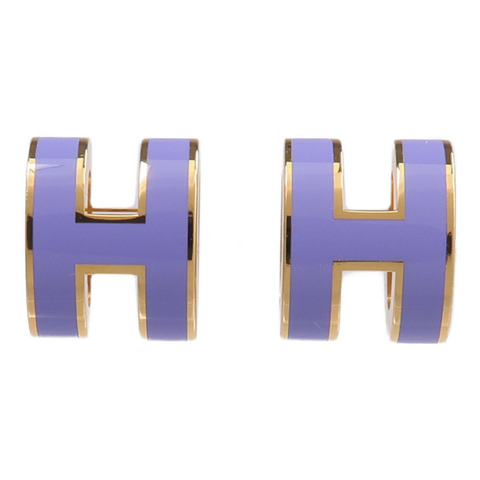 HERMES 金屬Mini Pop H耳環Lilas