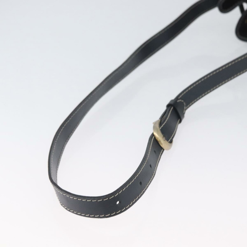 【日本直送】SAINT LAURENT 手提包 單肩包 皮革 海軍藍 白色 金色 正品 am11069A-6