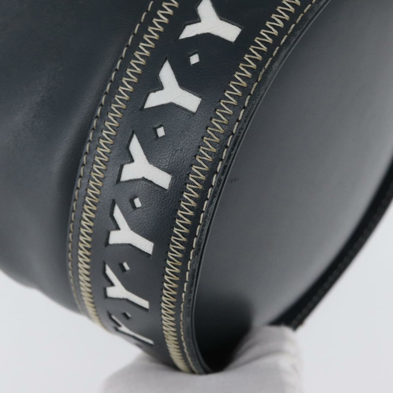 【日本直送】SAINT LAURENT 手提包 單肩包 皮革 海軍藍 白色 金色 正品 am11069A-8