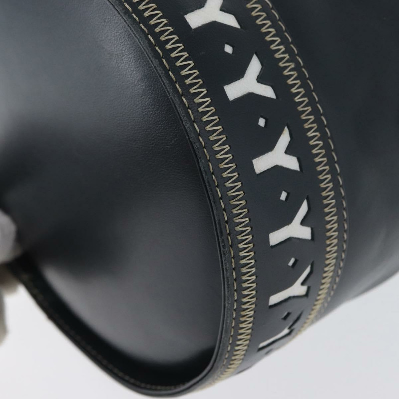 【日本直送】SAINT LAURENT 手提包 單肩包 皮革 海軍藍 白色 金色 正品 am11069A-13