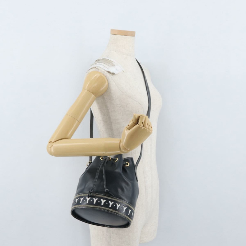 【日本直送】SAINT LAURENT 手提包 單肩包 皮革 海軍藍 白色 金色 正品 am11069A-20