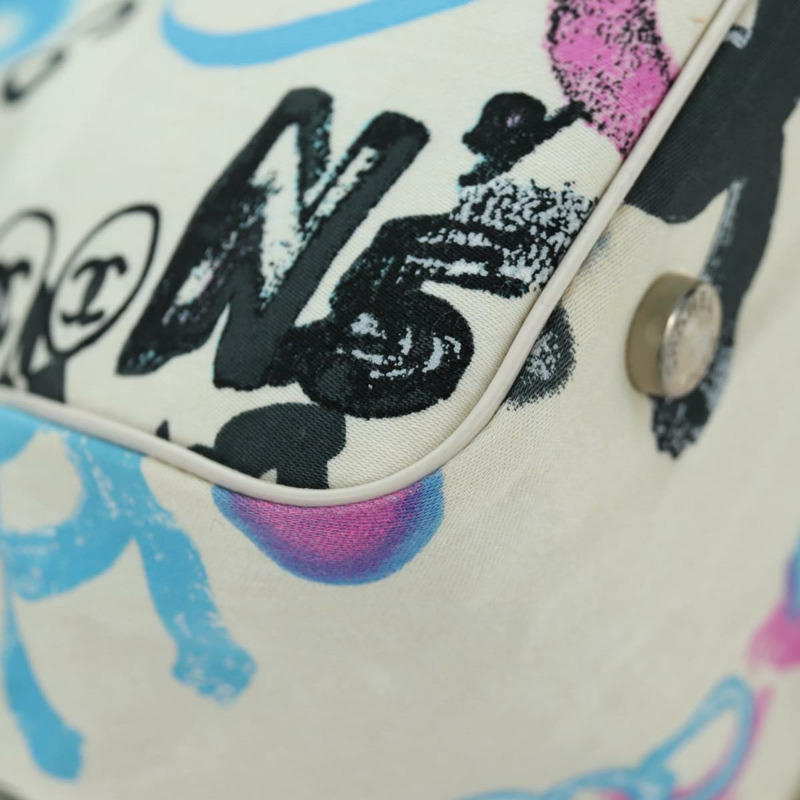 【日本直送】香奈兒新款旅遊系列夏威夷限量版手提包 尼龍材質 白色 銀色 CC 認證 AMZ373V-16