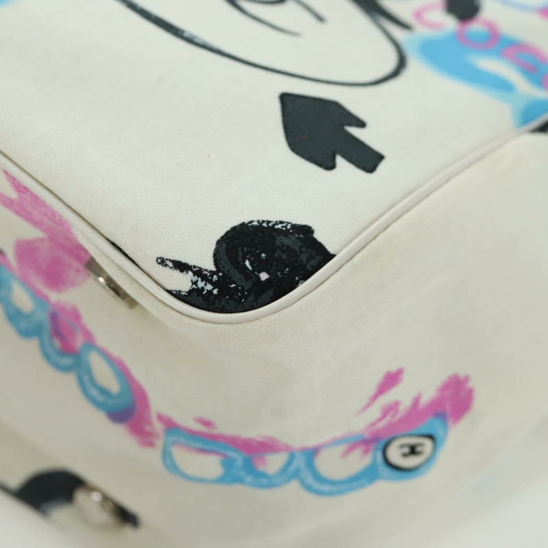 【日本直送】香奈兒新款旅遊系列夏威夷限量版手提包 尼龍材質 白色 銀色 CC 認證 AMZ373V-17