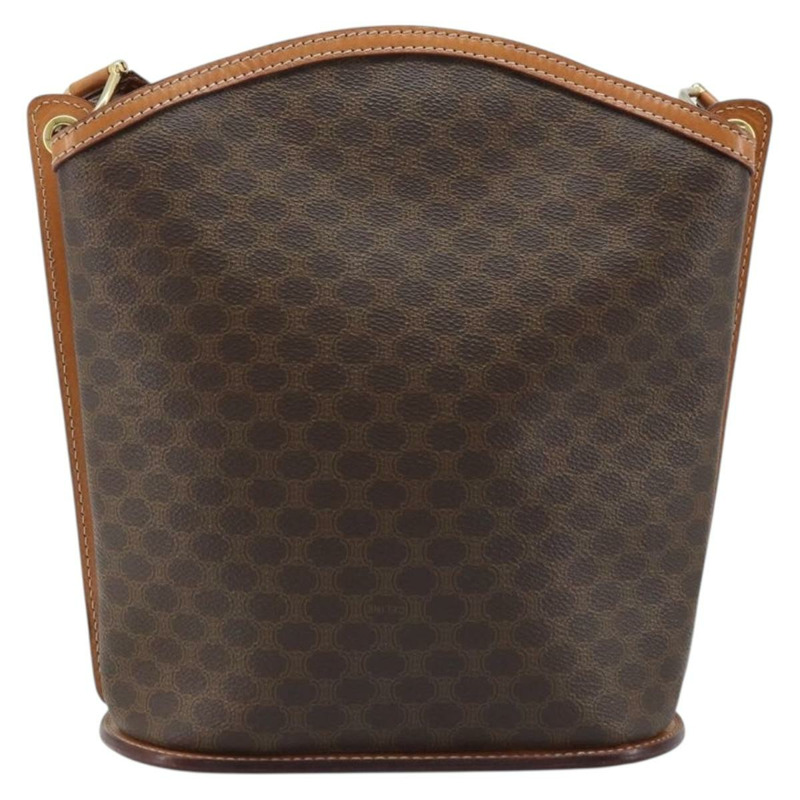 【日本直送】CELINE Macadam帆布肩背包 PVC皮革 棕色金色 正品 AMZ526A-1