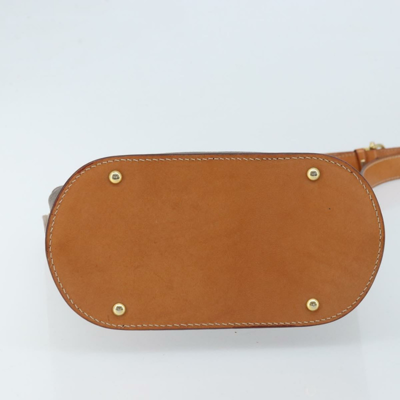 【日本直送】CELINE Macadam帆布肩背包 PVC皮革 棕色金色 正品 AMZ526A-4