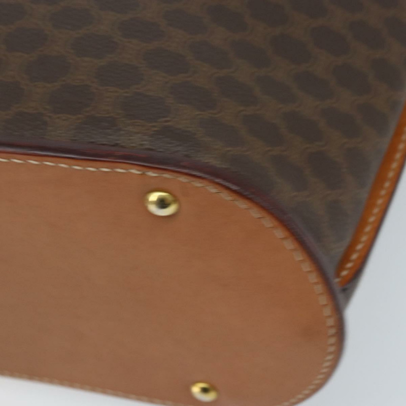 【日本直送】CELINE Macadam帆布肩背包 PVC皮革 棕色金色 正品 AMZ526A-15