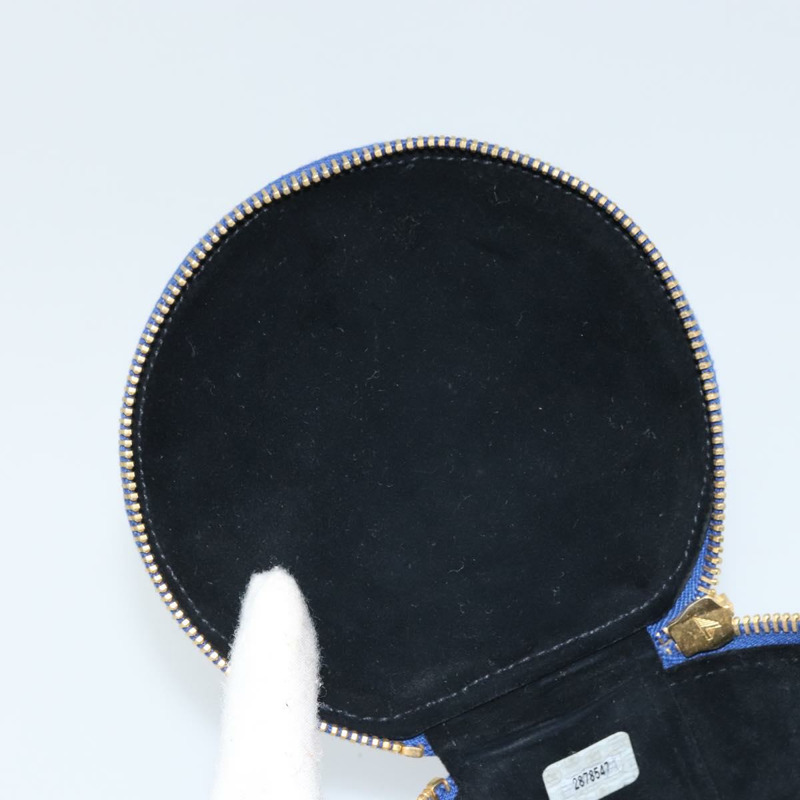 【日本直送】香奈兒魚子醬紋化妝包 海軍藍 金色 CC 標誌 YKZ201A-16