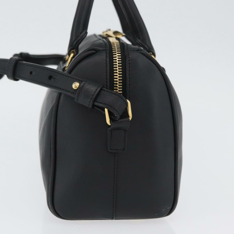 【日本直送】SAINT LAURENT 嬰兒旅行手提包 皮革 兩用 黑色 金色 330958 正品 hk3593A-2