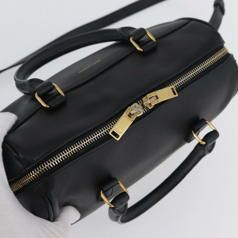 【日本直送】SAINT LAURENT 嬰兒旅行手提包 皮革 兩用 黑色 金色 330958 正品 hk3593A-5