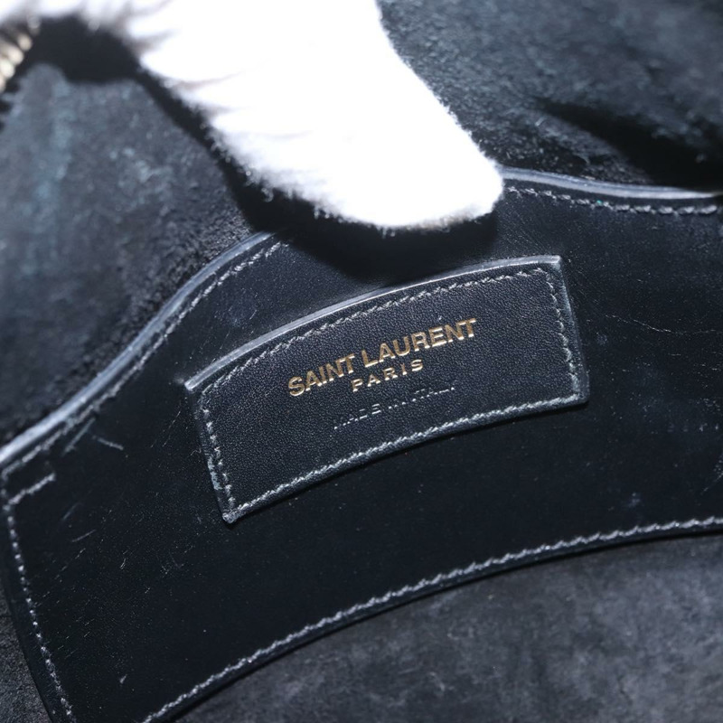 【日本直送】SAINT LAURENT 嬰兒旅行手提包 皮革 兩用 黑色 金色 330958 正品 hk3593A-19
