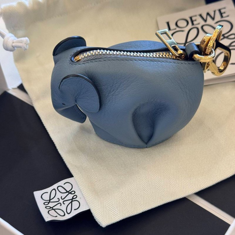 *SHIHNA名牌精品* LOEWE Animales Elephant 大象造型小牛皮零錢包-1