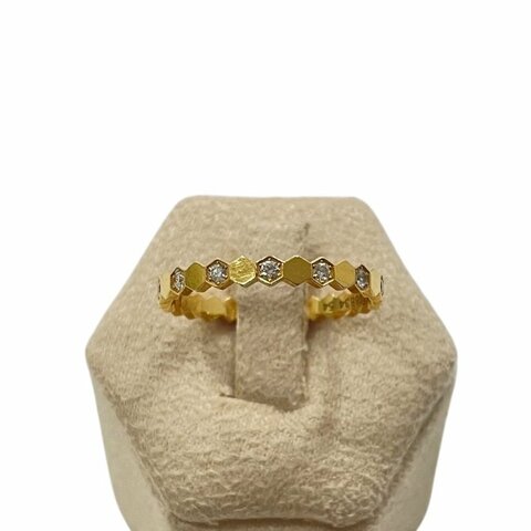 CHAUMET 尚美 BEE MY LOVE 蜂巢鑽戒 K18YG #54