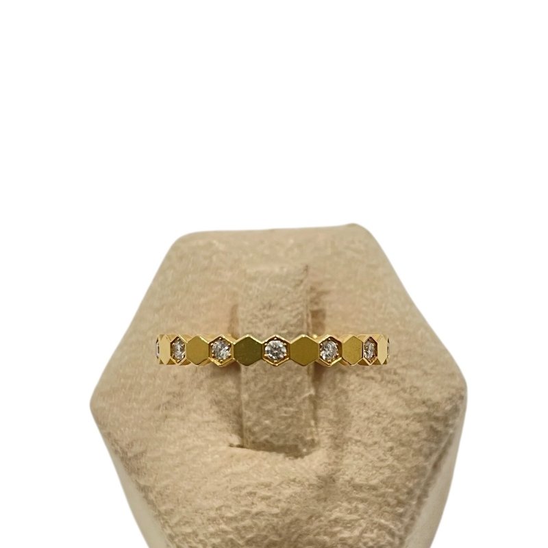 CHAUMET 尚美 BEE MY LOVE 蜂巢鑽戒 K18YG #54-4