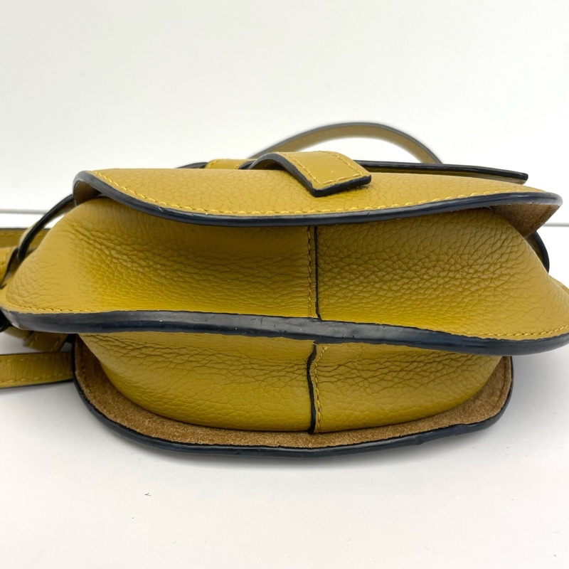 LOEWE羅意威Gate迷你馬鞍包 橄欖綠荔枝紋牛皮 尺寸：17*7*9-3