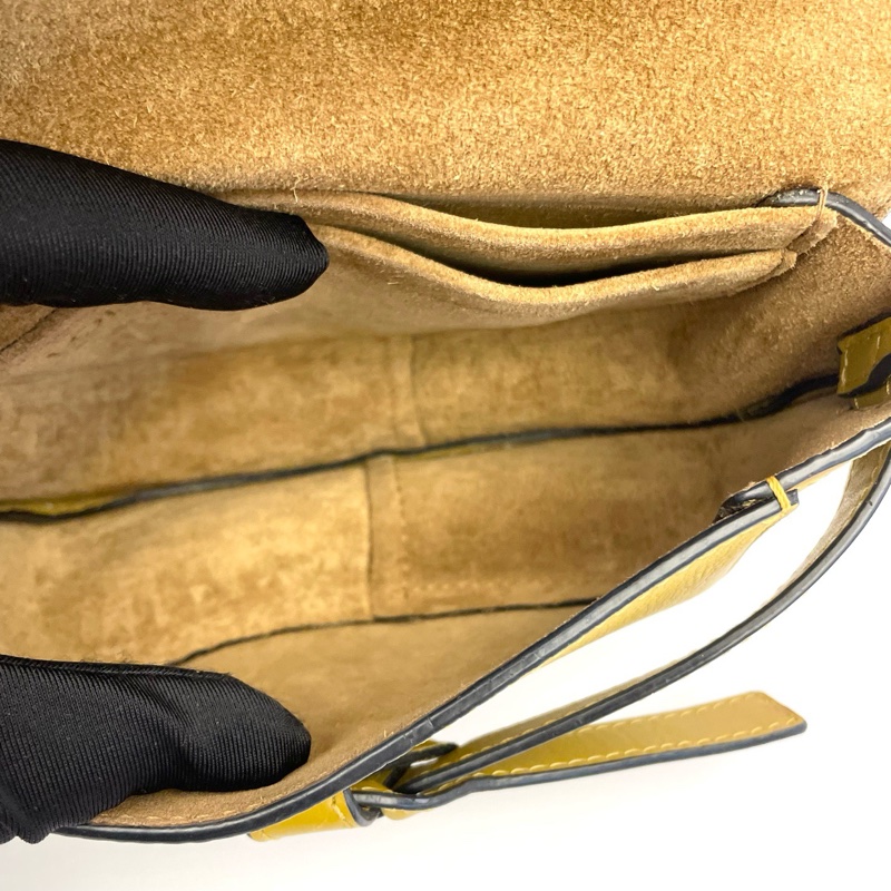 LOEWE羅意威Gate迷你馬鞍包 橄欖綠荔枝紋牛皮 尺寸：17*7*9-4