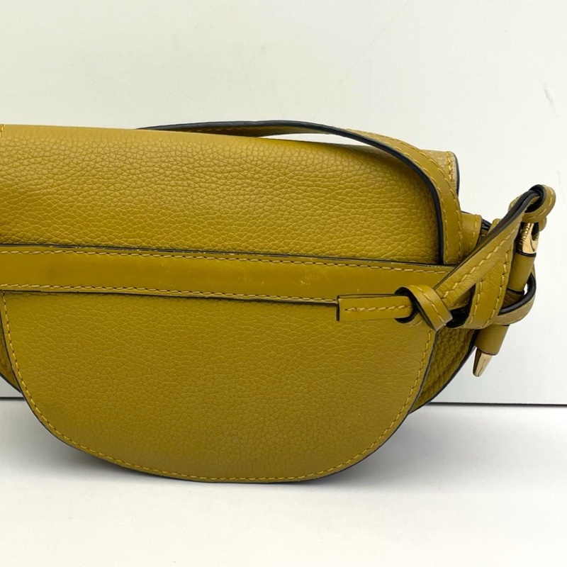 LOEWE羅意威Gate迷你馬鞍包 橄欖綠荔枝紋牛皮 尺寸：17*7*9-5