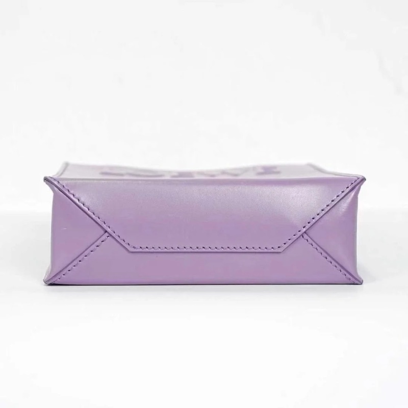 LOEWE A5系列 Logo印花壓紋 琴譜包托特包Tote包購物袋肩背斜背手提包 紫色17*6*21.5  95新 配件塵袋-4