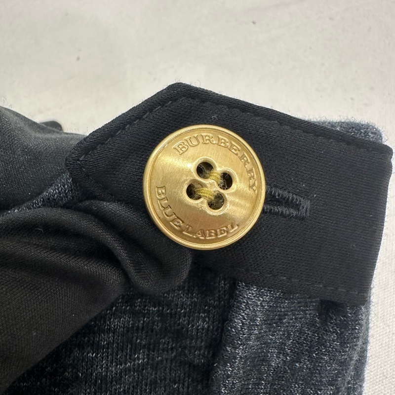 Burberry 巴寶莉 拼接黑灰連身裙 藍標 中古 二手 vintage-9