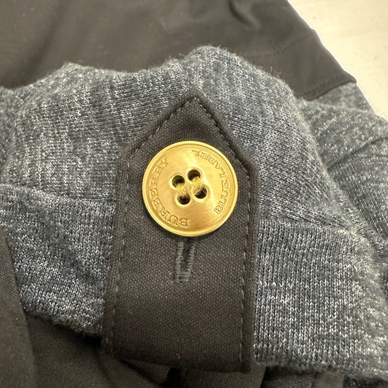 Burberry 巴寶莉 拼接黑灰連身裙 藍標 中古 二手 vintage-11