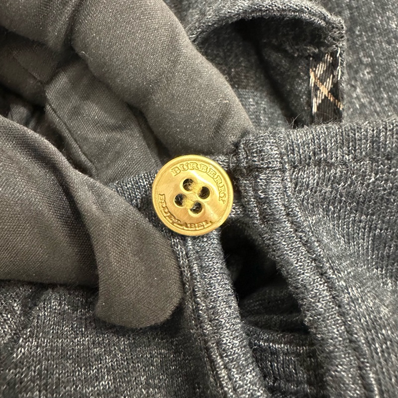 Burberry 巴寶莉 拼接黑灰連身裙 藍標 中古 二手 vintage-12