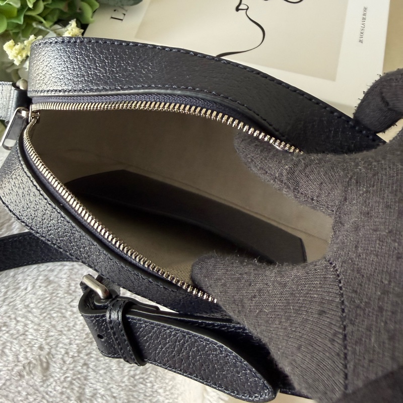 Ophidia GG Supreme 帆布藍紅織帶相機包(米色/黑藍色)-6