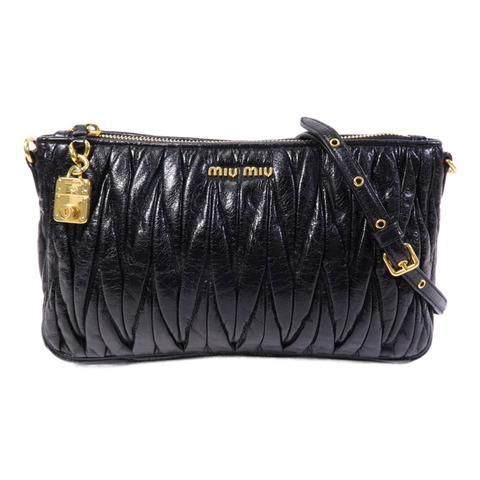 Miu Miu 羊皮皮革Shoulder Bag金扣肩背袋
