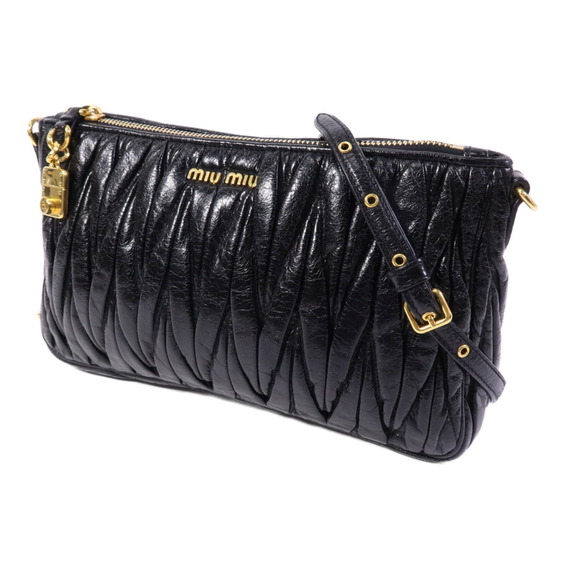 Miu Miu 羊皮皮革Shoulder Bag金扣肩背袋-2