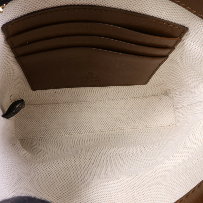 GUCCI 塗層帆布Interlocking G Messenger Bag金扣肩背袋-4