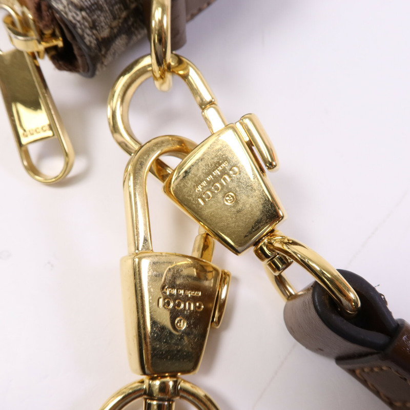 GUCCI 塗層帆布Interlocking G Messenger Bag金扣肩背袋-6