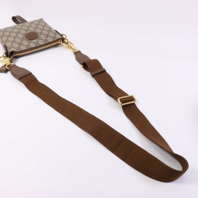 GUCCI 塗層帆布Interlocking G Messenger Bag金扣肩背袋-8