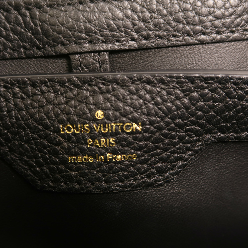 LOUIS VUITTON 牛皮皮革Capucines MM金扣手挽肩背兩用袋-5
