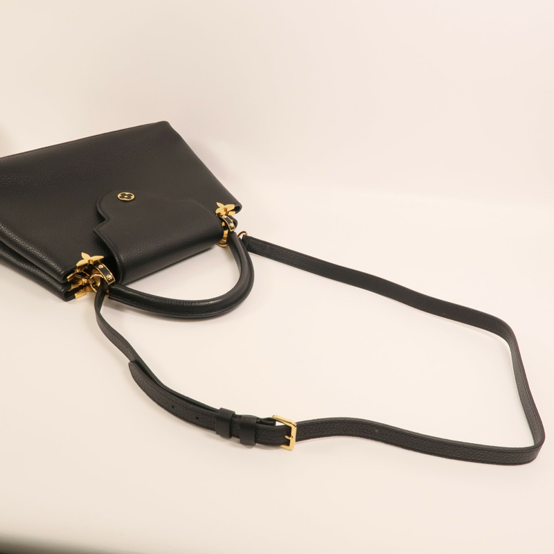 LOUIS VUITTON 牛皮皮革Capucines MM金扣手挽肩背兩用袋-7