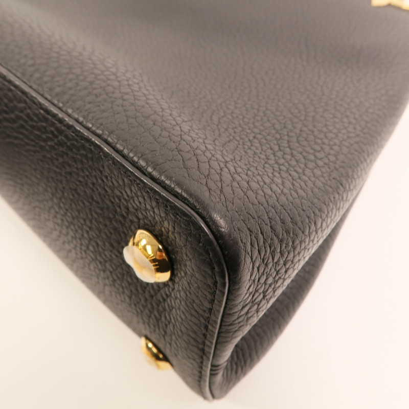 LOUIS VUITTON 牛皮皮革Capucines MM金扣手挽肩背兩用袋-11