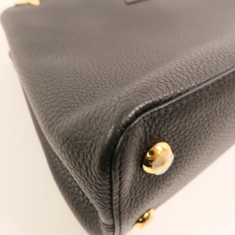LOUIS VUITTON 牛皮皮革Capucines MM金扣手挽肩背兩用袋-12