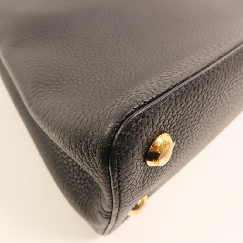 LOUIS VUITTON 牛皮皮革Capucines MM金扣手挽肩背兩用袋-14