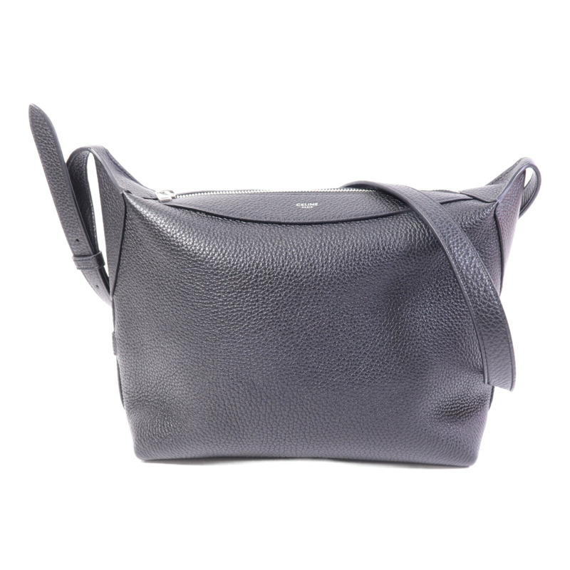CELINE 牛皮皮革Harry銀扣肩背袋-0