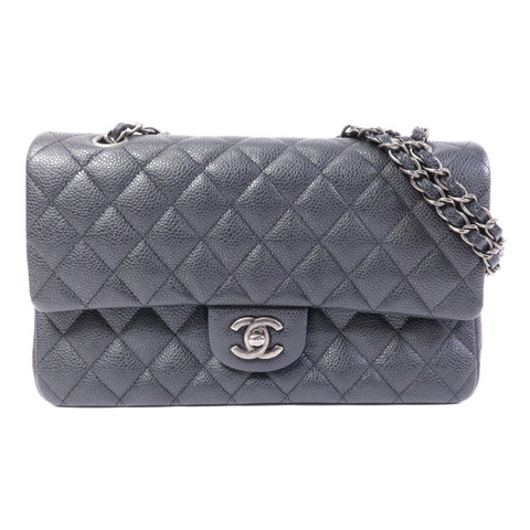 CHANEL 牛皮皮革Classic 25銀扣鏈帶肩背袋