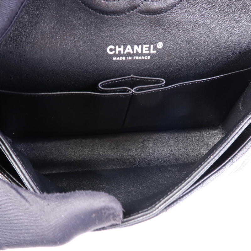 CHANEL 牛皮皮革Classic 25銀扣鏈帶肩背袋-4