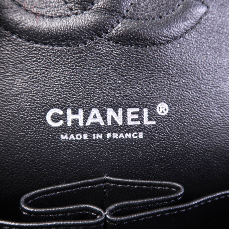 CHANEL 牛皮皮革Classic 25銀扣鏈帶肩背袋-5