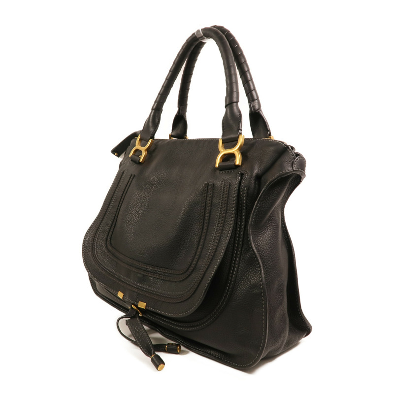 Chloe 牛皮皮革Marcie金扣手挽袋-2