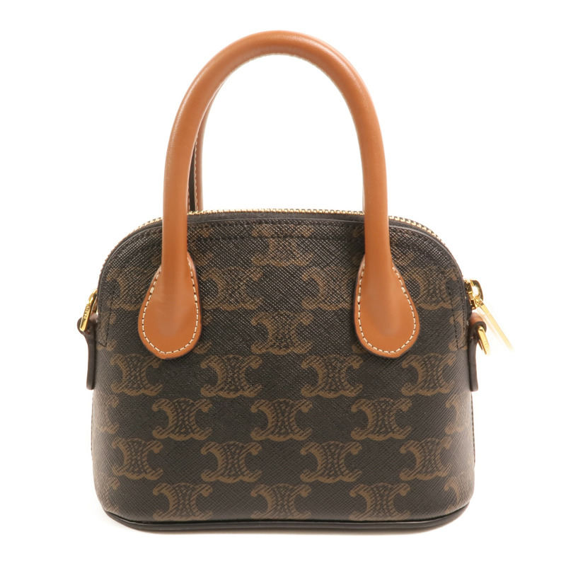 CELINE 塗層帆布Mini Honorine金扣手挽肩背兩用袋-1