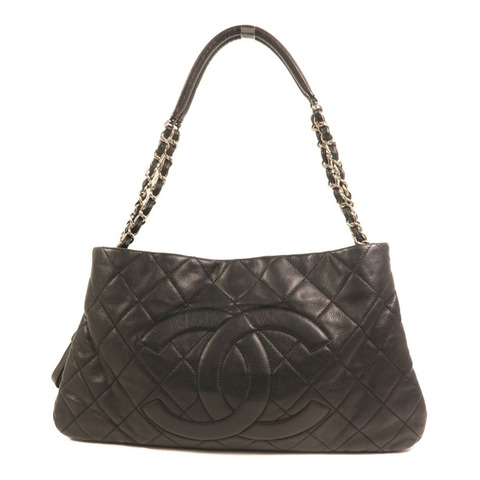 CHANEL 牛皮皮革Timeless銀扣鏈帶肩背袋