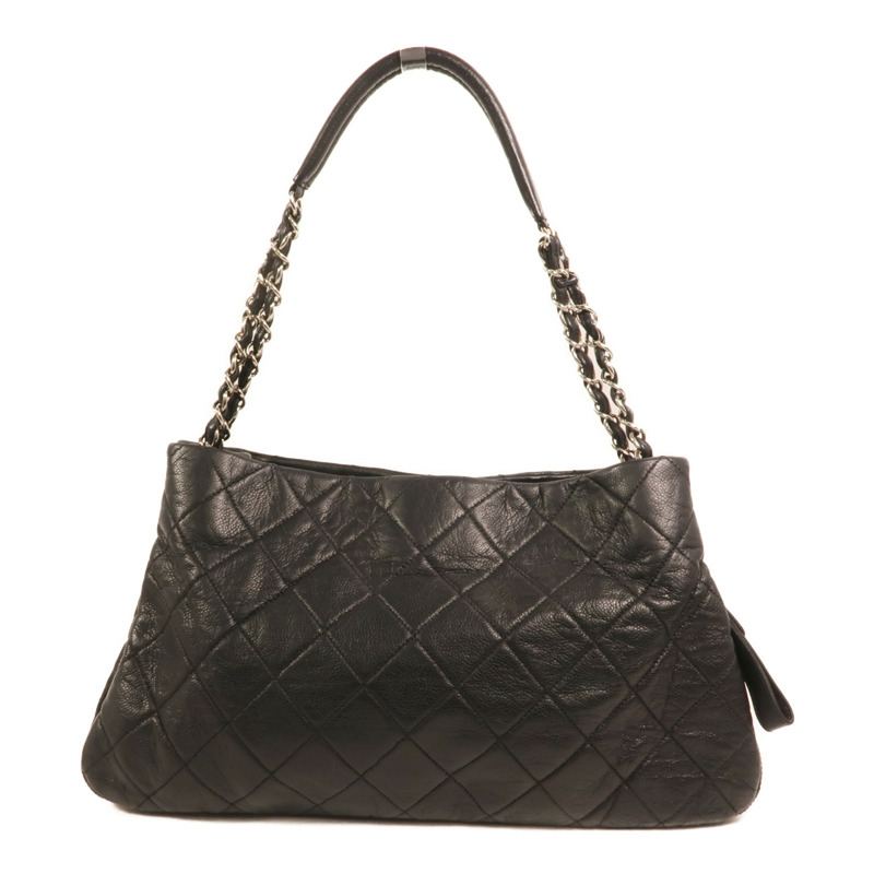 CHANEL 牛皮皮革Timeless銀扣鏈帶肩背袋-1